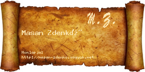 Masan Zdenkó névjegykártya